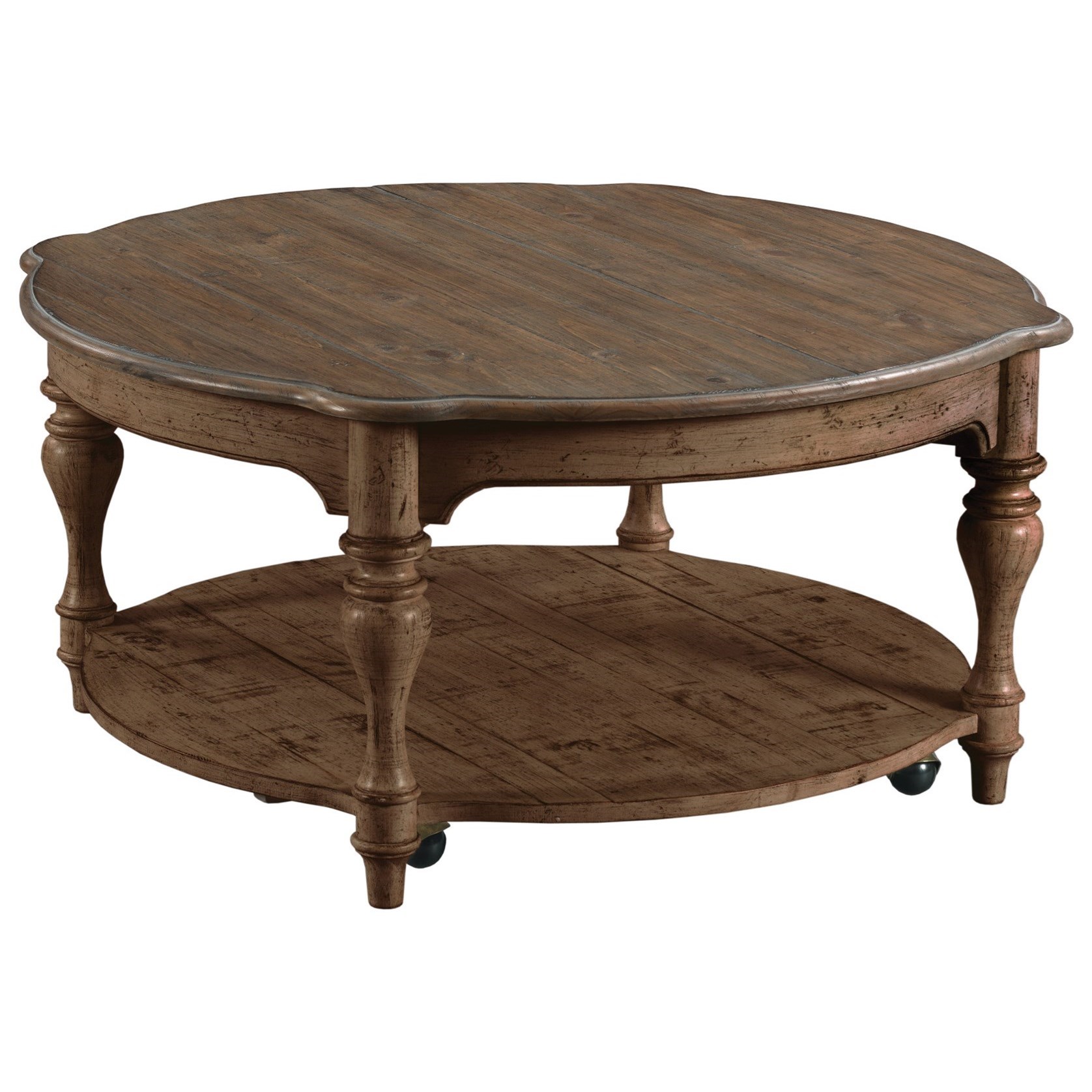 Kincaid Furniture Weatherford 005947070 Bolton Round Cocktail Table with Hidden Casters ...